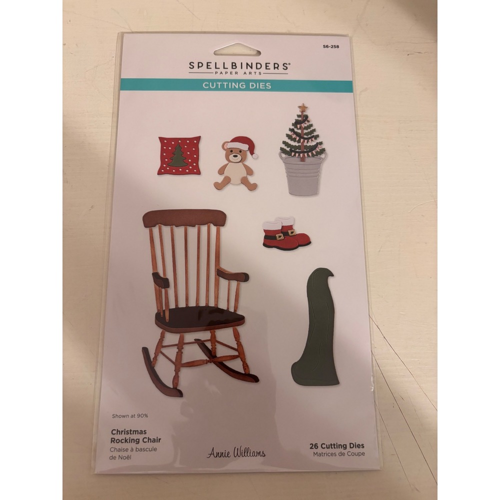 Spellbinders Christmas Rocking Chair Etched Dies S6-258 Annie Williams 26pc New